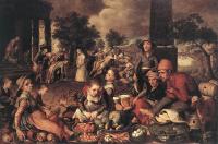 Aertsen, Pieter - Market Scene with Christ and the Adulteress